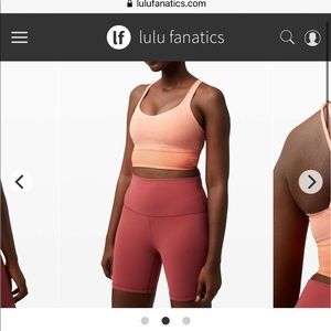 Free to be long line ribbed lululemon bra 6